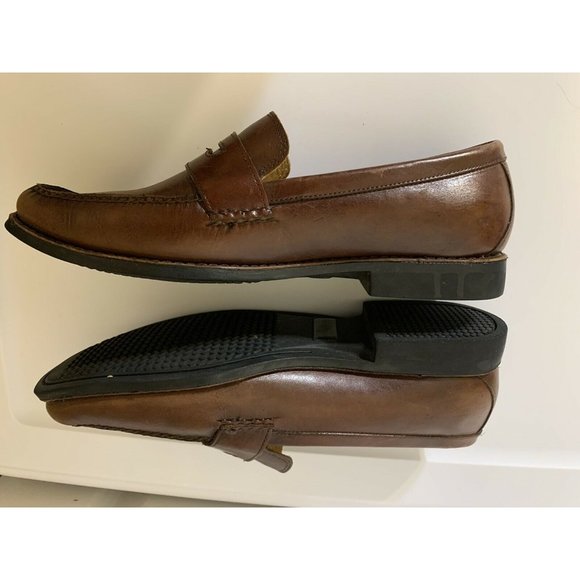 Johnston & Murphy Men’s Sz 9 1/2 M‎ Ainsworth Brown Sheepskin Penny Loafer Shoe - Picture 7 of 9